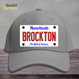 Brockton Massachusetts Novelty License Plate Hat Cotton / Gray