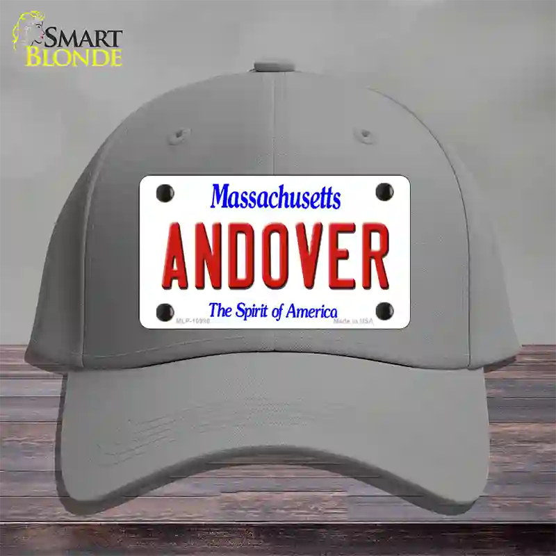 Andover Massachusetts Novelty License Plate Hat Cotton / Gray