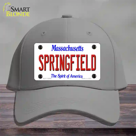 Springfield Massachusetts Novelty License Plate Hat Cotton / Gray