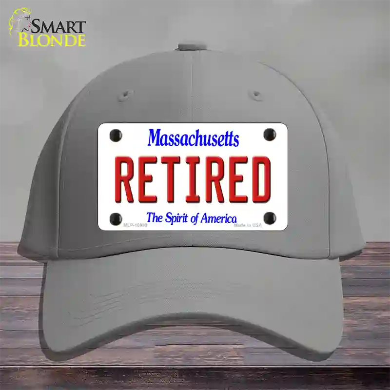 Retired Massachusetts Novelty License Plate Hat Cotton / Gray