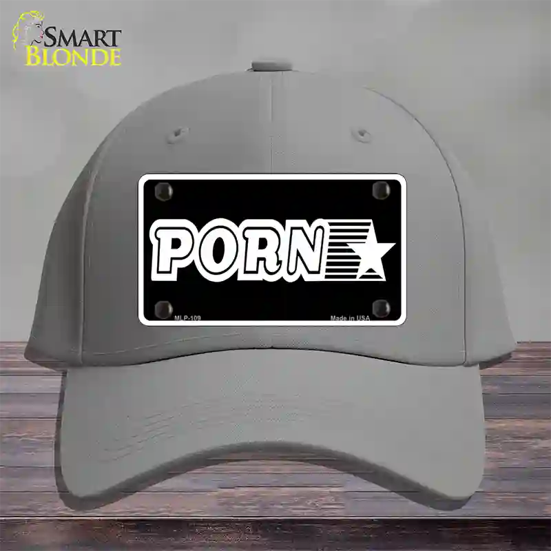 Porn Star Novelty License Plate Hat Cotton / Gray