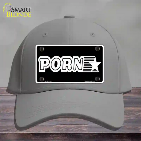 Porn Star Novelty License Plate Hat Cotton / Gray