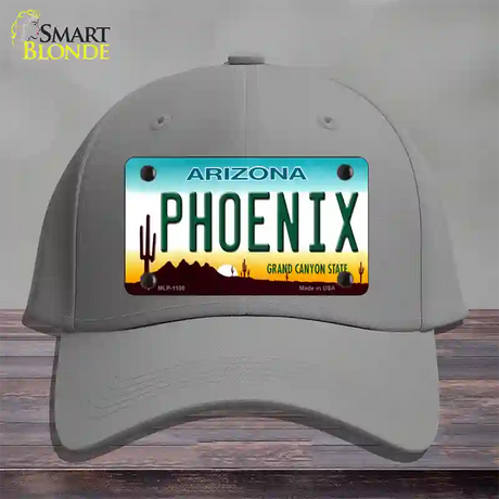 Phoenix Arizona Novelty License Plate Hat Cotton / Gray