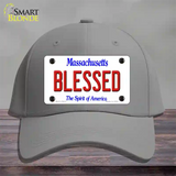 Blessed Massachusetts Novelty License Plate Hat Cotton / Gray