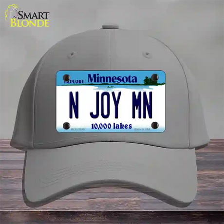 N Joy MN Minnesota Novelty License Plate Hat Cotton / Gray