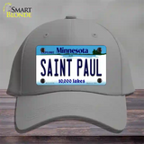 Saint Paul Minnesota State Novelty License Plate Hat Cotton / Gray