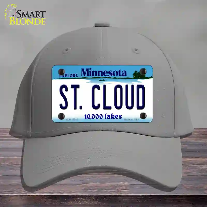 St Cloud Minnesota State Novelty License Plate Hat Cotton / Gray