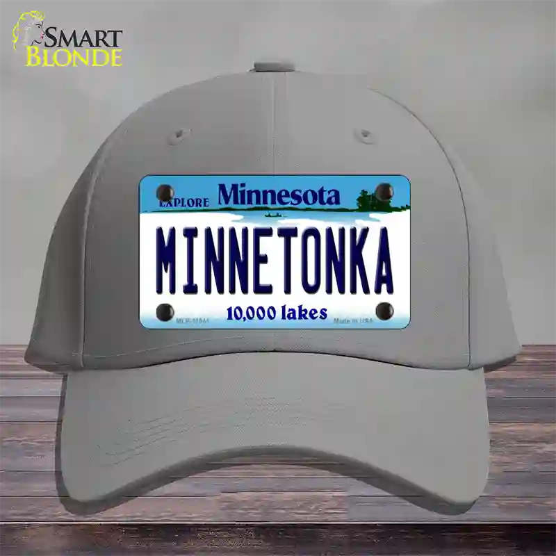 Minnetonka Minnesota State Novelty License Plate Hat Cotton / Gray