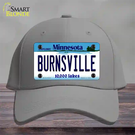 Burnsville Minnesota State Novelty License Plate Hat Cotton / Gray