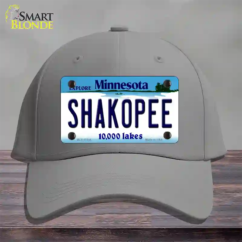 Shakopee Minnesota State Novelty License Plate Hat Cotton / Gray