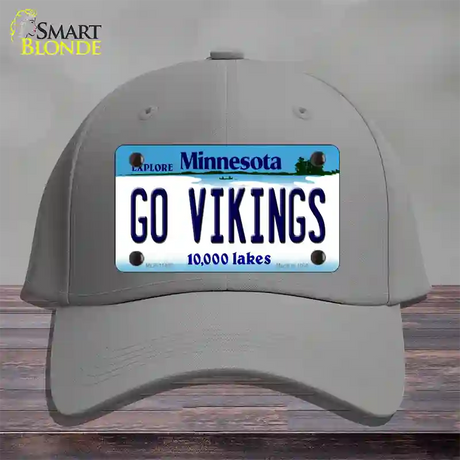 Go Vikings Minnesota Novelty License Plate Hat Cotton / Gray