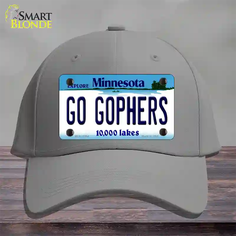 Go Gophers Minnesota State Novelty License Plate Hat Cotton / Gray