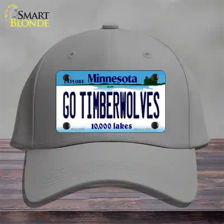 Go Timberwolves Minnesota State Novelty License Plate Hat Cotton / Gray