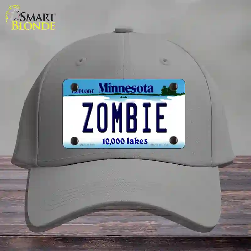 Zombie Minnesota State Novelty License Plate Hat Cotton / Gray