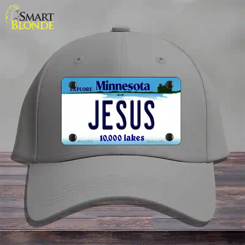 Jesus Minnesota State Novelty License Plate Hat Cotton / Gray