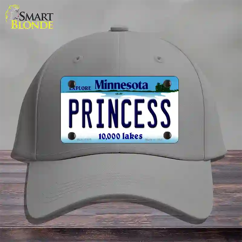 Princess Minnesota State Novelty License Plate Hat Cotton / Gray