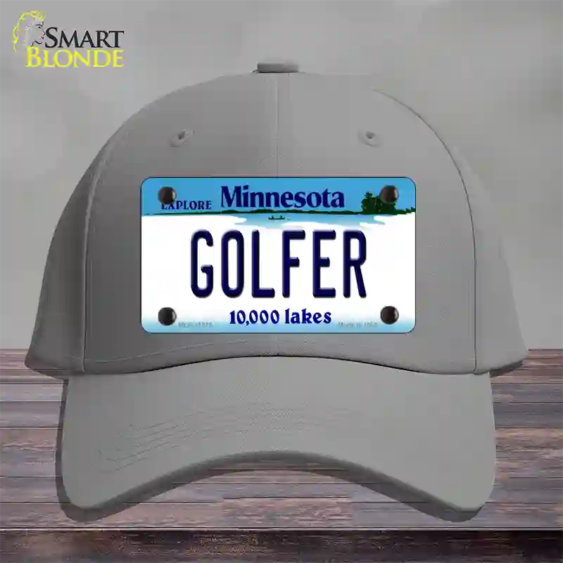 Golfer Minnesota State Novelty License Plate Hat Cotton / Gray