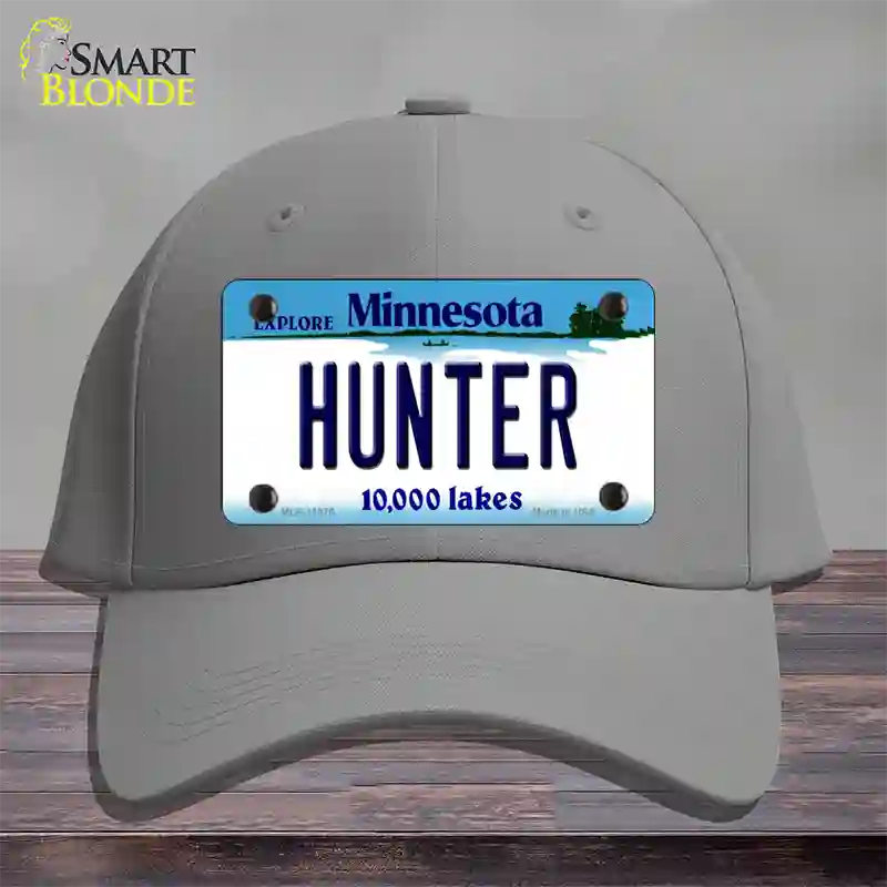 Hunter Minnesota State Novelty License Plate Hat Cotton / Gray