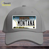 Montana State Novelty License Plate Hat Cotton / Gray