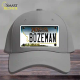 Bozeman Montana State Novelty License Plate Hat Cotton / Gray