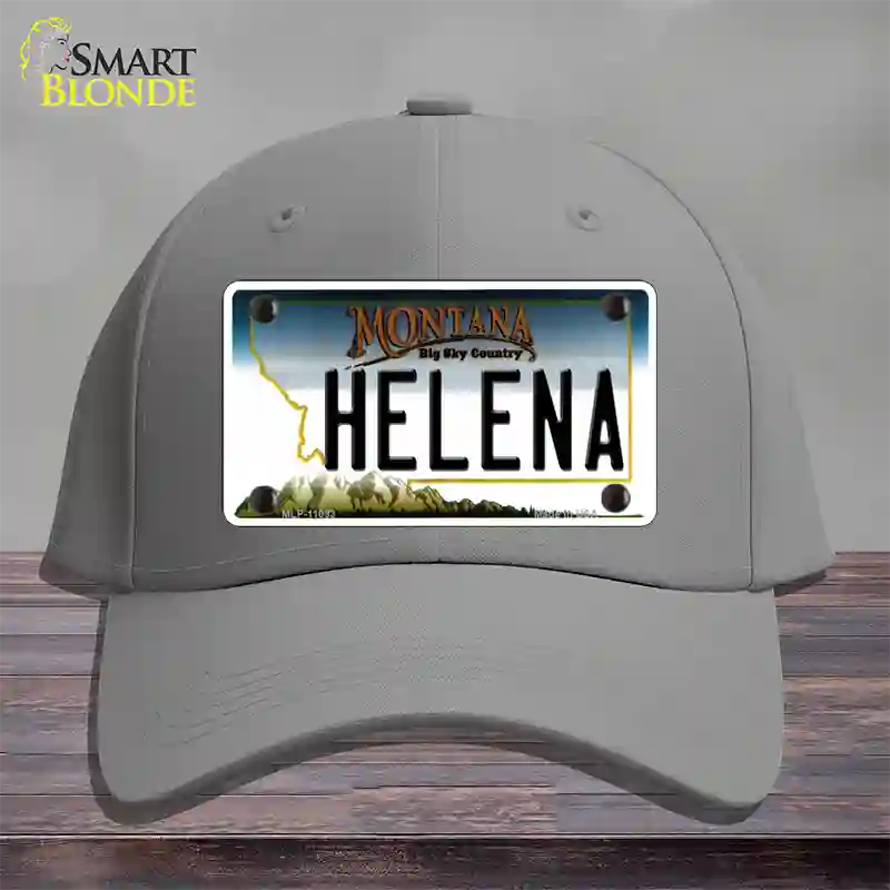 Helena Montana State Novelty License Plate Hat Cotton / Gray