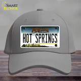 Hot Springs Montana State Novelty License Plate Hat Cotton / Gray