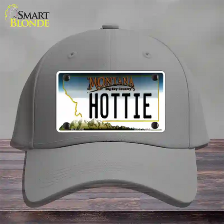 Hottie Montana State Novelty License Plate Hat Cotton / Gray