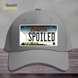 Spoiled Montana State Novelty License Plate Hat Cotton / Gray