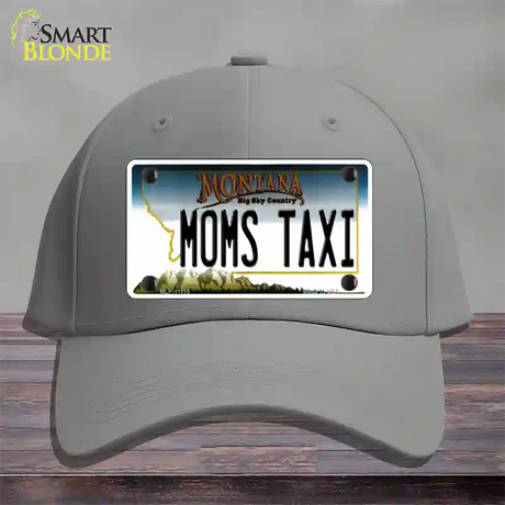 Moms Taxi Montana State Novelty License Plate Hat Cotton / Gray