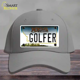 Golfer Montana State Novelty License Plate Hat Cotton / Gray