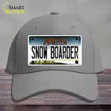 Snow Boarder Montana State Novelty License Plate Hat Cotton / Gray