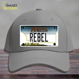 Rebel Montana State Novelty License Plate Hat Cotton / Gray