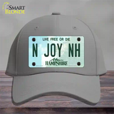 N Joy NH New Hampshire State Novelty License Plate Hat Cotton / Gray