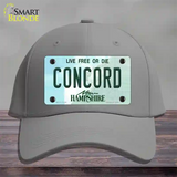 Concord New Hampshire State Novelty License Plate Hat Cotton / Gray