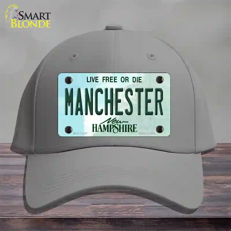 Manchester New Hampshire State Novelty License Plate Hat Cotton / Gray