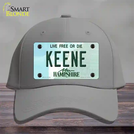 Keene New Hampshire State Novelty License Plate Hat Cotton / Gray