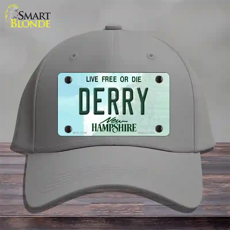 Derry New Hampshire State Novelty License Plate Hat Cotton / Gray