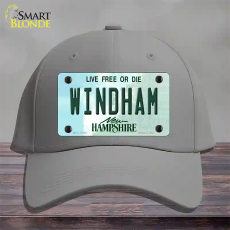 Windham New Hampshire State Novelty License Plate Hat Cotton / Gray