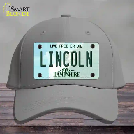 Lincoln New Hampshire State Novelty License Plate Hat Cotton / Gray