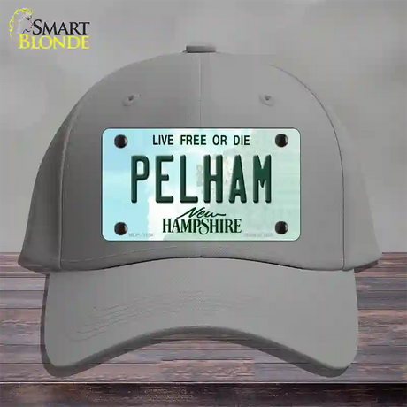 Pelham New Hampshire State Novelty License Plate Hat Cotton / Gray