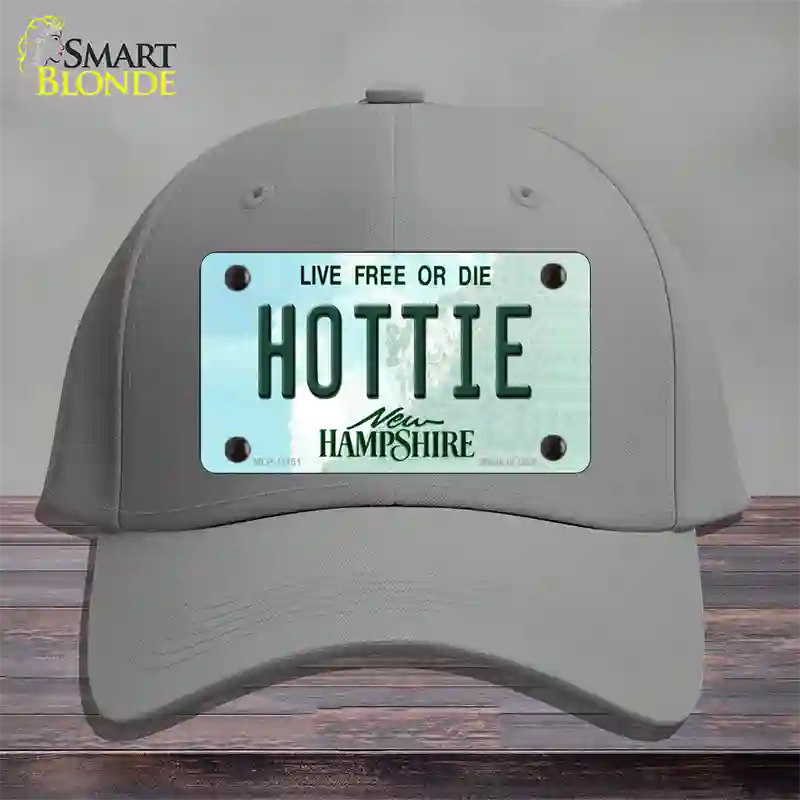 Hottie New Hampshire State Novelty License Plate Hat Cotton / Gray