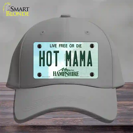 Hot Mama New Hampshire State Novelty License Plate Hat Cotton / Gray