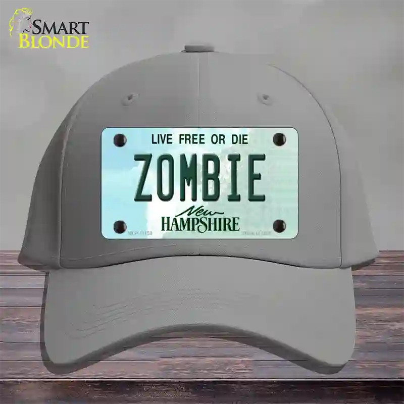 Zombie New Hampshire State Novelty License Plate Hat Cotton / Gray