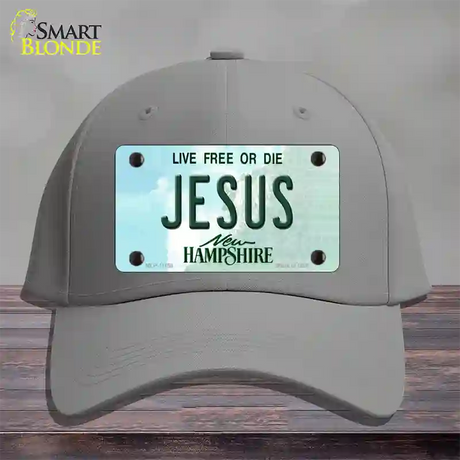 Jesus New Hampshire State Novelty License Plate Hat Cotton / Gray