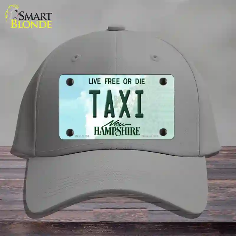 Taxi New Hampshire State Novelty License Plate Hat Cotton / Gray