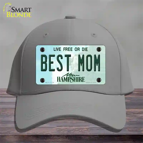 Best Mom New Hampshire State Novelty License Plate Hat Cotton / Gray