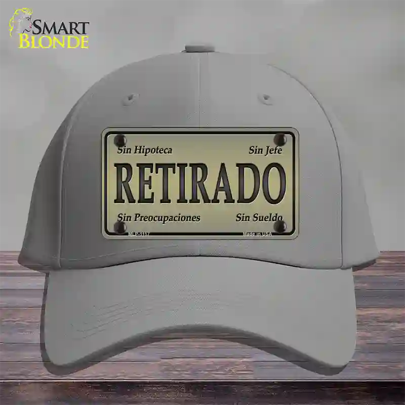 Retirado Novelty License Plate Hat Cotton / Gray