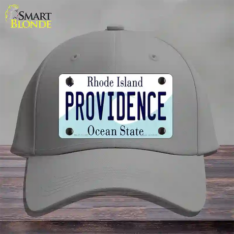 Providence Rhode Island State Novelty License Plate Hat Cotton / Gray