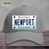 New Port Rhode Island State Novelty License Plate Hat Cotton / Gray