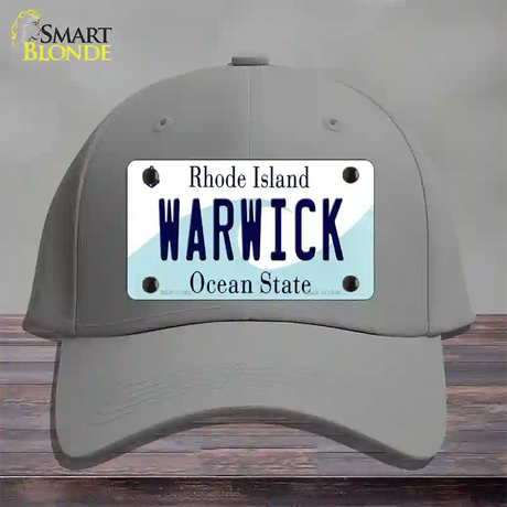 Warwick Rhode Island State Novelty License Plate Hat Cotton / Gray